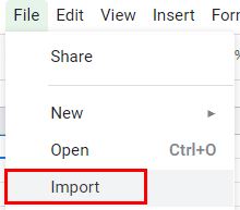 Convert GS ImportMenu