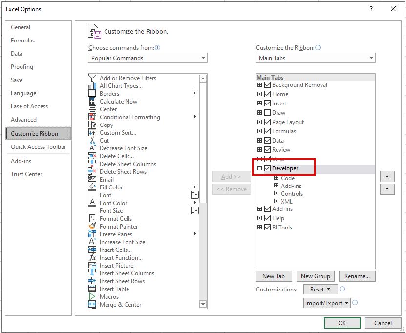 Excel TextBox Developer
