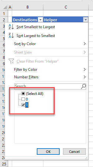 filter unique records select 1