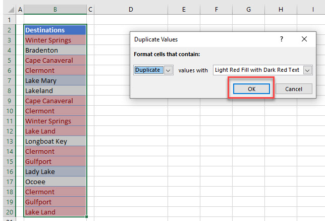 filter duplicates duplicates
