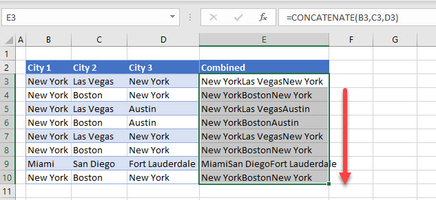 findduplicates copydown