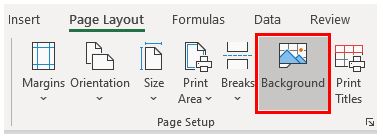 PageSetup Background Ribbon