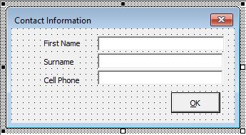 VBATextBox Form