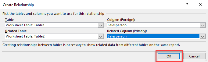 create table create relationship