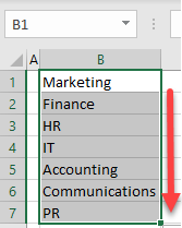 departments custom list autofill 1
