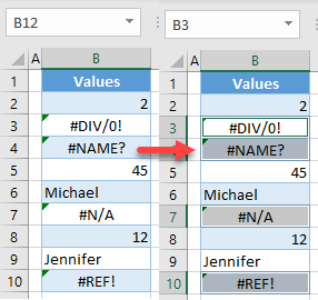 find errors initial data