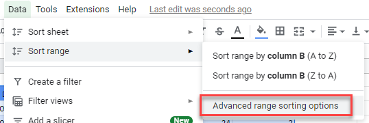 flip table gs sorting options