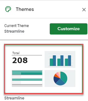 google sheets change theme 2a