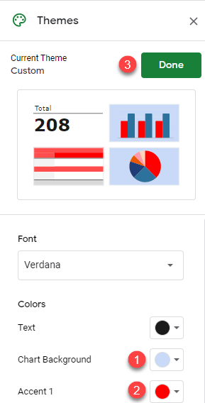 google sheets customize theme 2