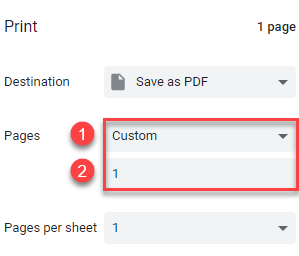 google sheets print one page 1