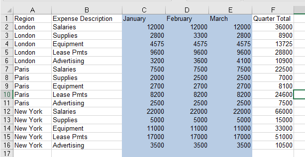 highlight columns intro