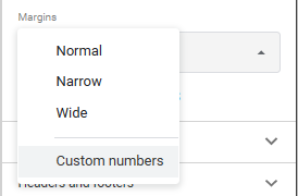 howtoprint gs custom margins