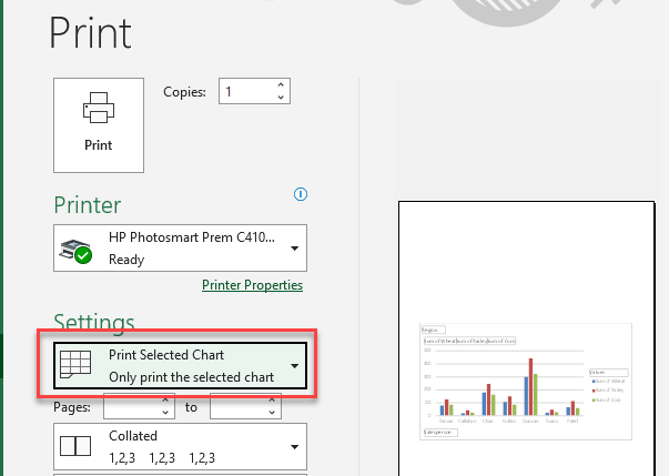 howtoprint print selected chart