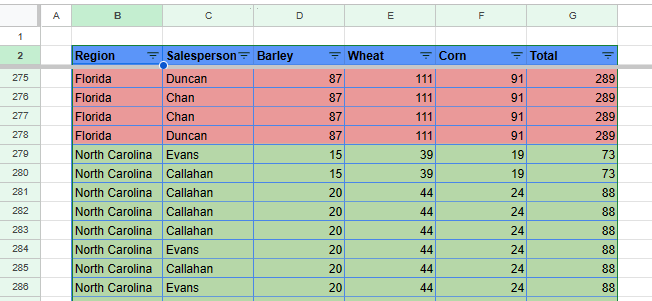 howtosort gs color sorted
