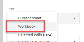 print multiple sheets gs workbook