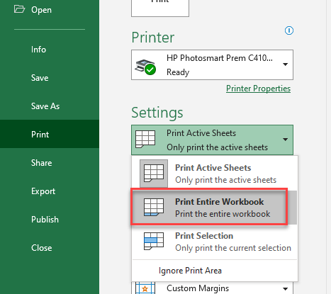 print multiple sheets whole workbook