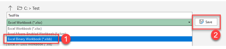 ReduceFileSize SaveAs Binary