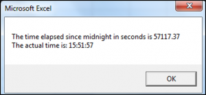 Getting the Actual Time in VBA